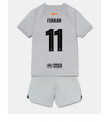 Barcelona Ferran Torres #11 Tredjedraktsett Barn 2022-23 Kortermet (+ Korte bukser)